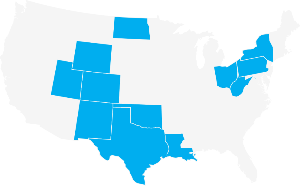 US Map with the locations of Compliance Services